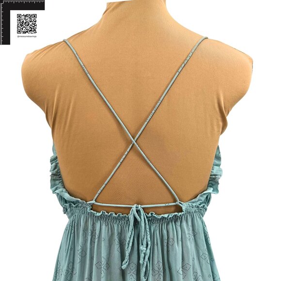 Free People Intimately (Medium) Jolene Light Blue Mini Slip Dress - Picture 5 of 10